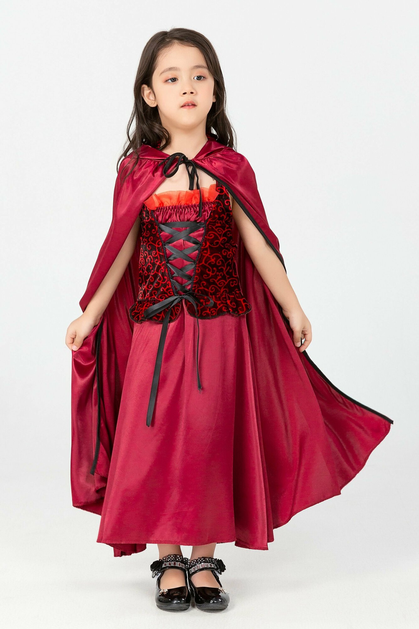 Карнавальное красное платье вампира Hall-08