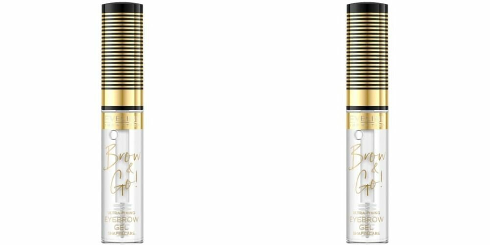 Eveline Cosmetics Гель для бровей BROW & GO, суперфиксация и уход, прозрачный, 6 мл, 2 шт