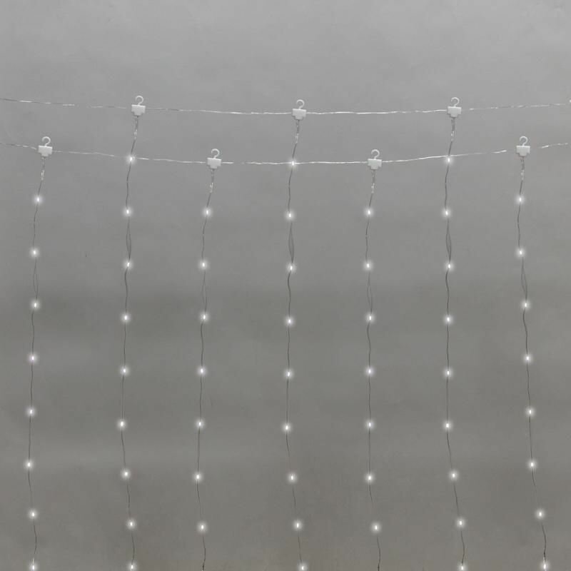 Гирлянда светодиодная «Роса »Светодиодный дождь" 3х3м LED бел. 12Вт IP20 USB+пульт управления с крючками для крепления Neon-Night 315-885