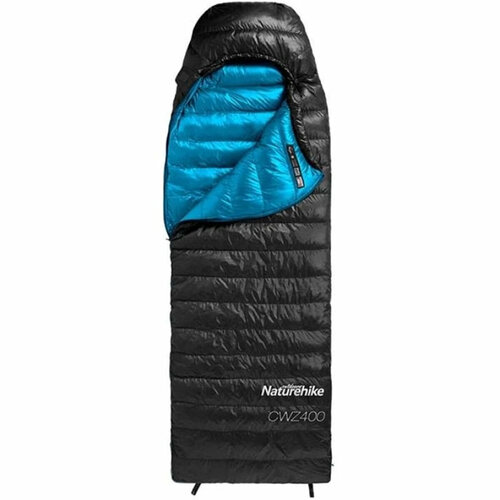 Мешок спальный Naturehike CWZ400 NH19W400-Z с пуховым конвертом М черный, 6927595765357