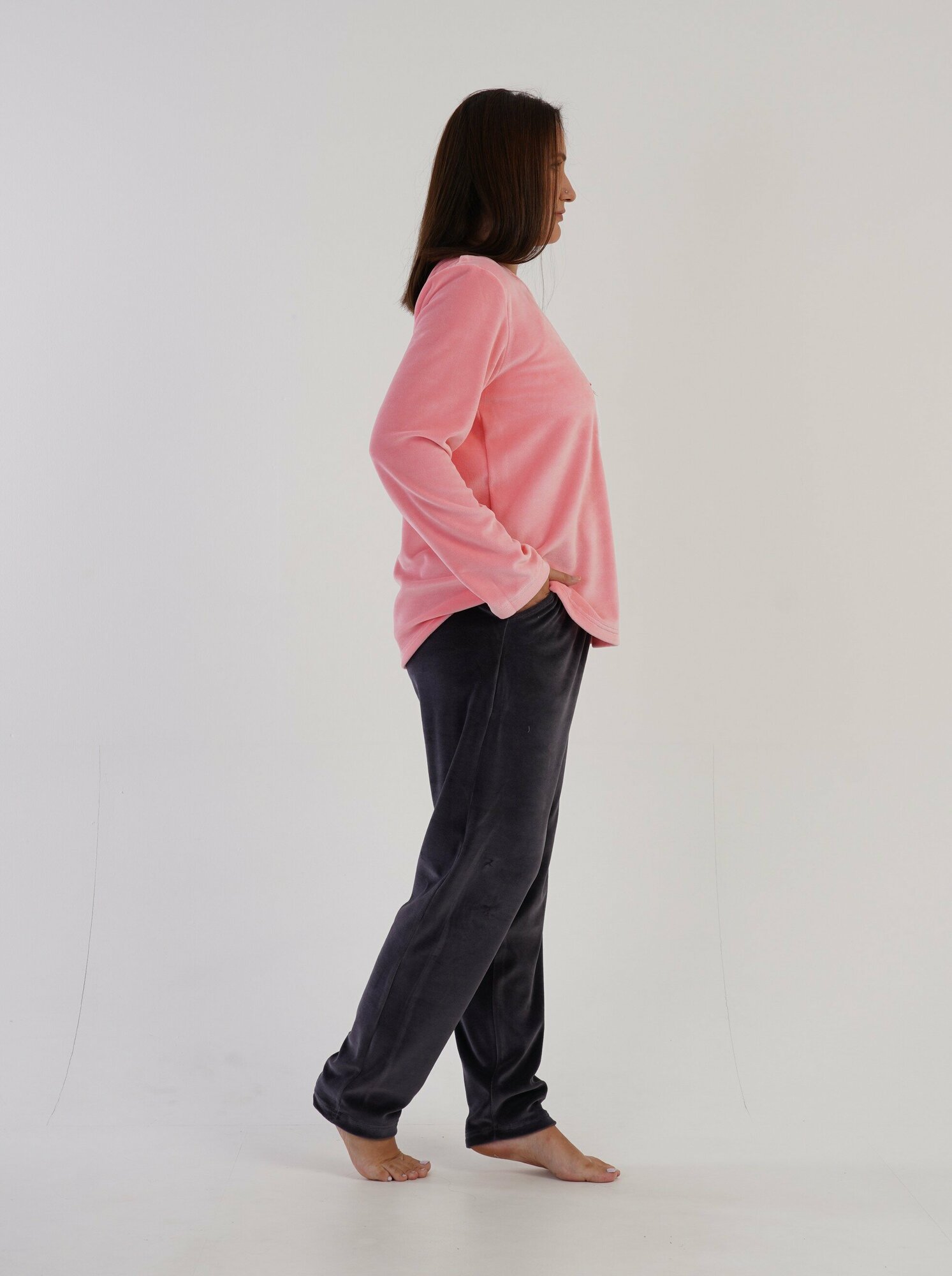 Комплект с брюками VIENETTA 306011_0000 розовый 3XL - фотография № 3