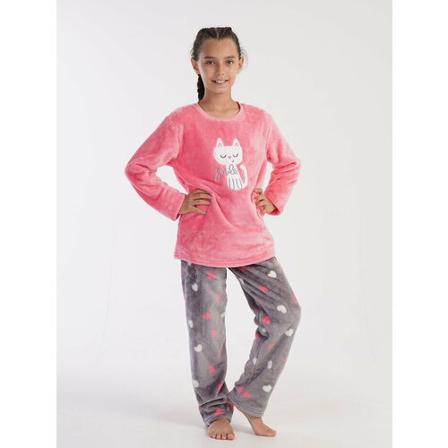 Пижама , размер 11-12 лет, розовый