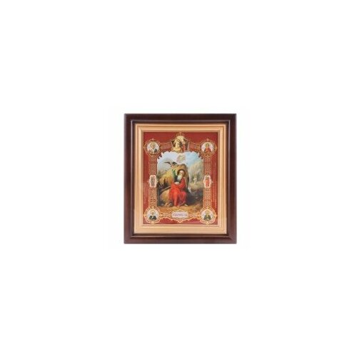 Икона в киоте 13*18 сложный конгрев плёнка Илья Пророк с клемами #129205 пророк ной православная икона