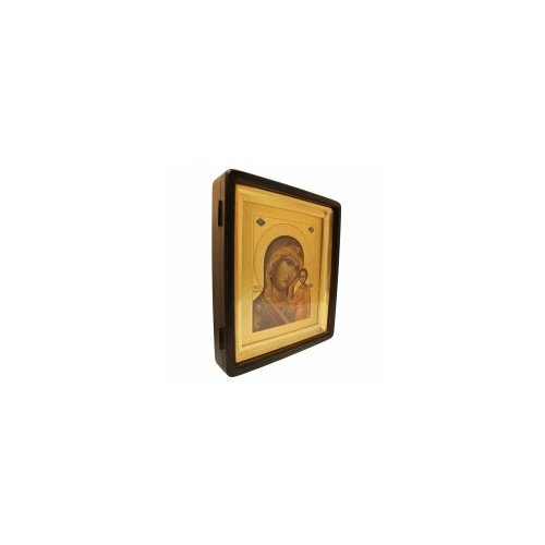 Икона живописная БМ Казанская киот 34х39 #98535 икона 25х29 бм казанская нимб филигрань посеребрение камни киот 172093