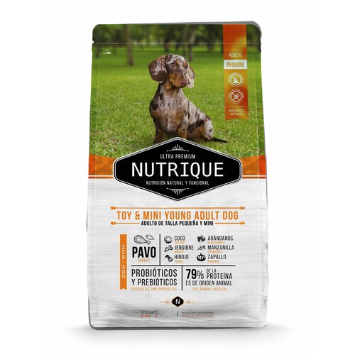 Сухой корм Vitalcan Nutrique Dog Adult для взрослых собак мелких пород, с индейкой, 3 кг