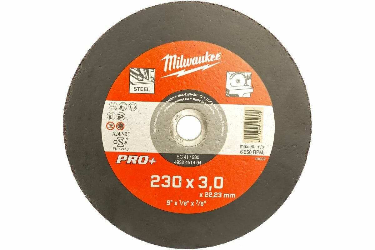 Отрезной диск по металлу SCS 41 MILWAUKEE