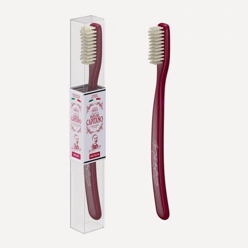 Изображение товара Зубная щетка Pasta Del Capitano 1905 Винтажная 1960 средней жесткости, красная