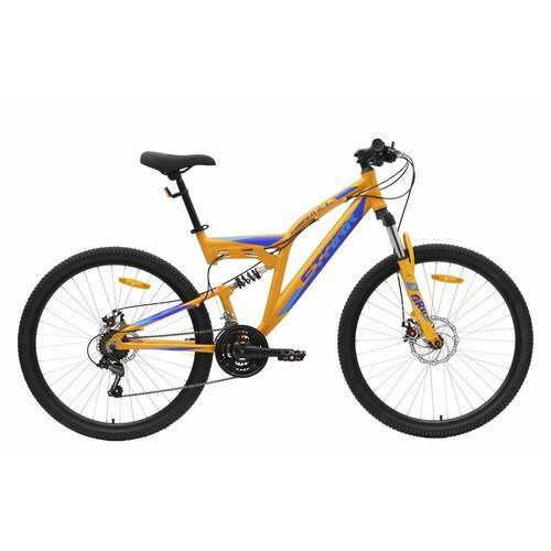 фото Велосипед stark jumper 27.1 fs d (2024) 18" оранжевый/голубой, синий