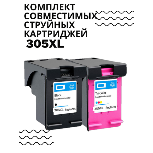 Картриджи HP 305 XL увеличенной емкости unijet картридж увеличенного объема 121 xl ресурс 600 стр черный для принтеров hp