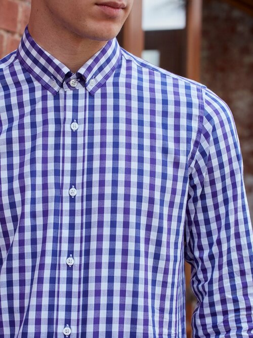 Рубашка Dave Raball, размер 40 182-188, фиолетовый