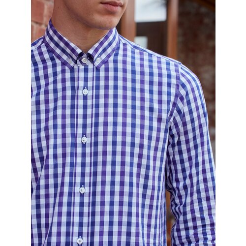 мужская рубашка dave raball 000088 rf размер 42 176 182 цвет синий Рубашка Dave Raball, размер 42 176-182, фиолетовый