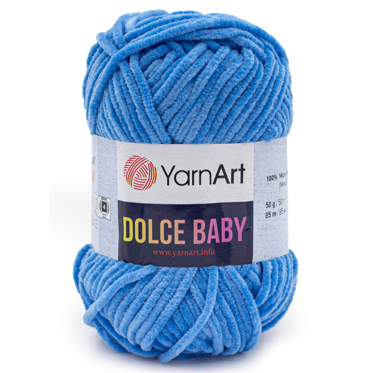 Пряжа для вязания YarnArt 'Dolce Baby', 50г, 85м (100% микрополиэстер) (777 синий), 5 мотков