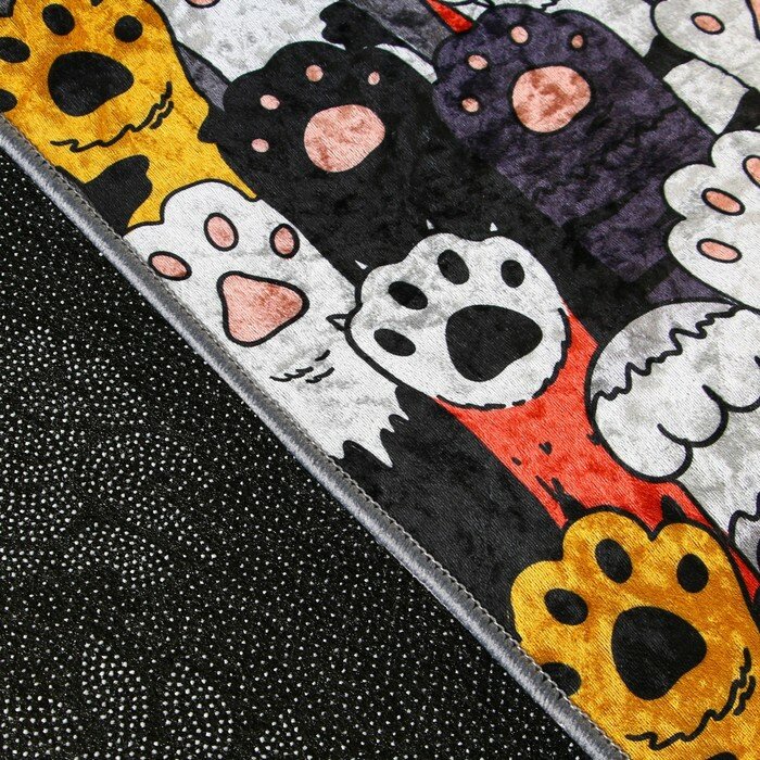 Коврик придверный "Лапки", 40 × 60 см, полиэстер, для дома, нескользящий — фото 1