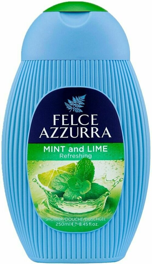Гель для душа Felce Azzurra С живым ароматом для возрождения души и тела Мята и Лайм 250мл х 2шт
