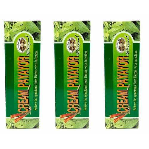 Крем от герпеса и аллергии Abhaibhubejhr, Cream Payayor, бактерицидный, 10 г, 3 уп.