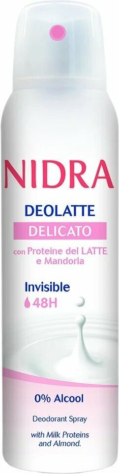 Nidra / Дезодорант Nidra Деликатный с молочными протеинами и миндалем 150мл 3 шт