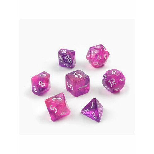 Набор кубиков для DnD ДнД, розовые мечты, 7 шт.