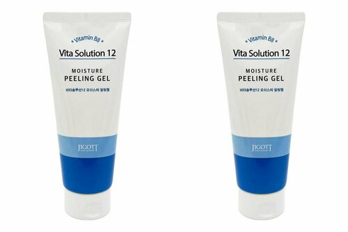 Пилинг-гель для лица Jigott, Vita Solution 12 Moisture Peeling Gel, увлажняющий, 180 мл, 2 уп