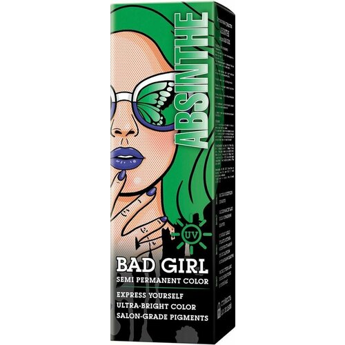 Пигмент для волос Bad Girl оттеночный Absinthe Неоновый зеленый 150мл