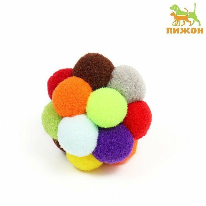 Мяч плюшевый "Пузырь", 5 см, микс цветов (комплект из 11 шт)