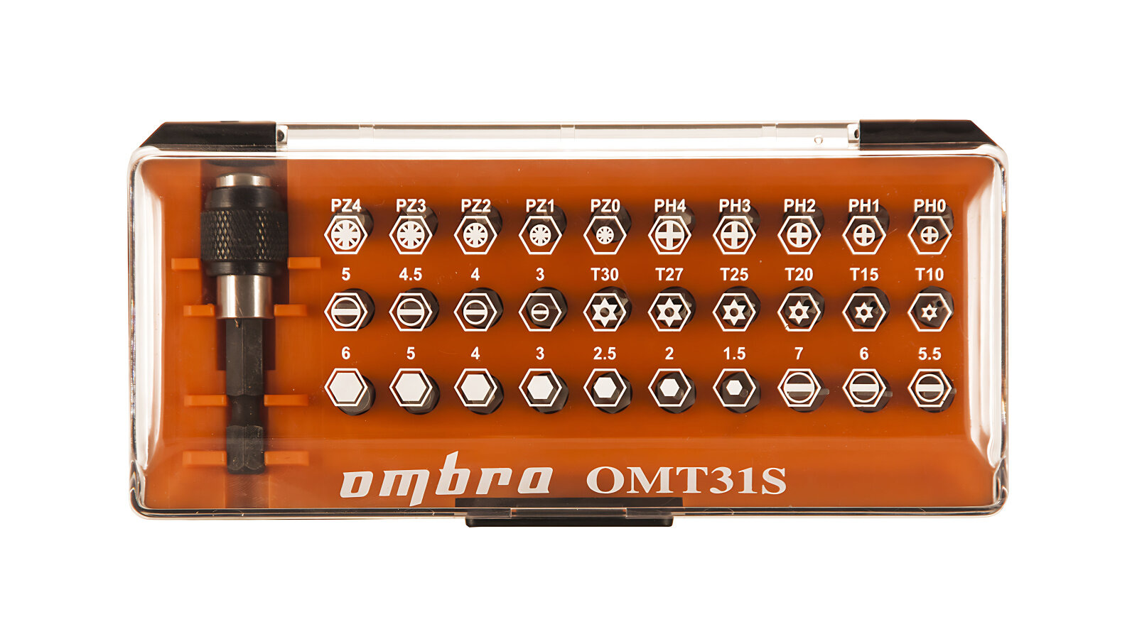 Набор OMBRA вставок (бит) 31 предмет