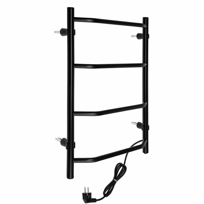 фото Полотенцесушитель электрический ZEIN PE-05, "Виктория", 400х600 мм, 4 перекладины, черный
