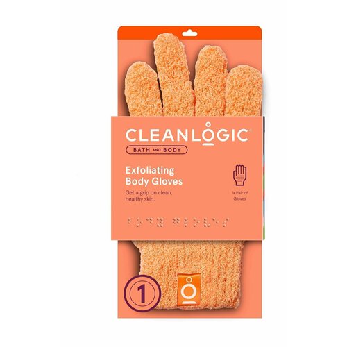 Набор из 2 мочалок-перчаток для массажа и пилинга Cleanlogic Bath & Body Exfoliating Body Gloves набор из 2 мочалок перчаток для массажа и пилинга cleanlogic bath