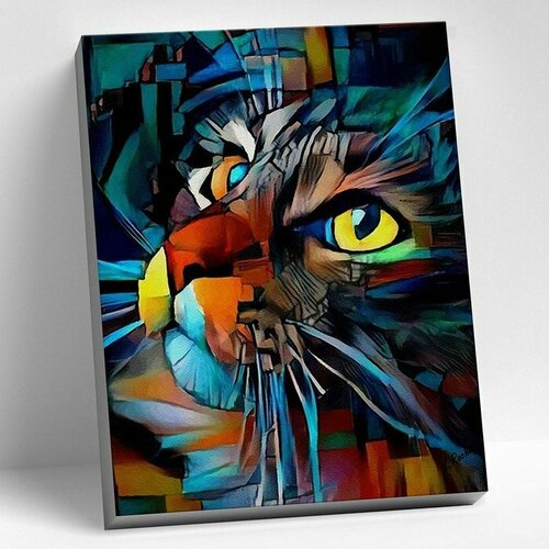 Картина по номерам 40 × 50 см «Кошачий арт» 24 цвета картина по номерам 40 x 50 см кошачий арт 24 цвета