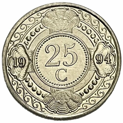 Нидерландские Антильские острова 25 центов 1994 г. нидерландские антильские острова 25 центов 1989 г