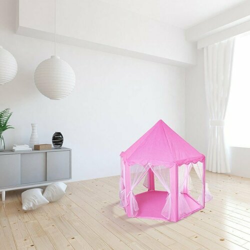 Палатка детская игровая «Шатер» розовый 140×140×135 см палатка детская игровая шатер розовый 140×140×135 см
