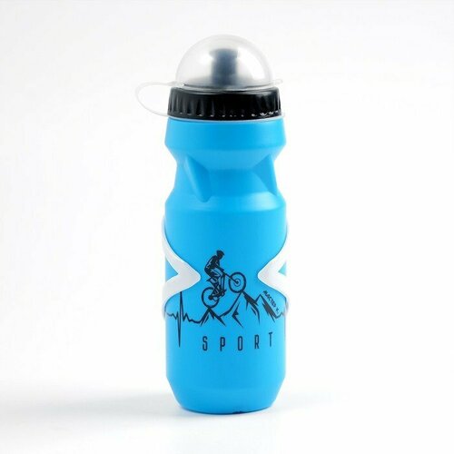 фото Бутылка для воды велосипедная "мастер к.", 650 мл, с креплением, синяя (комплект из 6 шт)