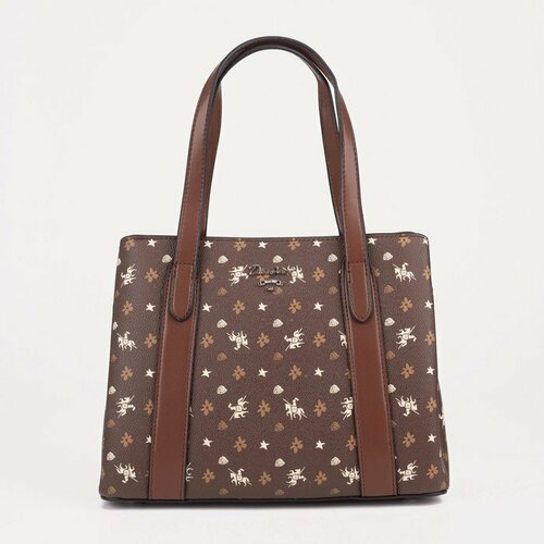 фото Сумка тоут david jones, коричневый, черный