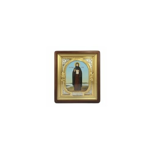 Икона в киоте 18*24 фигурный, фото, риза-рамка, открыт, частично золочен (Евгения) #54208