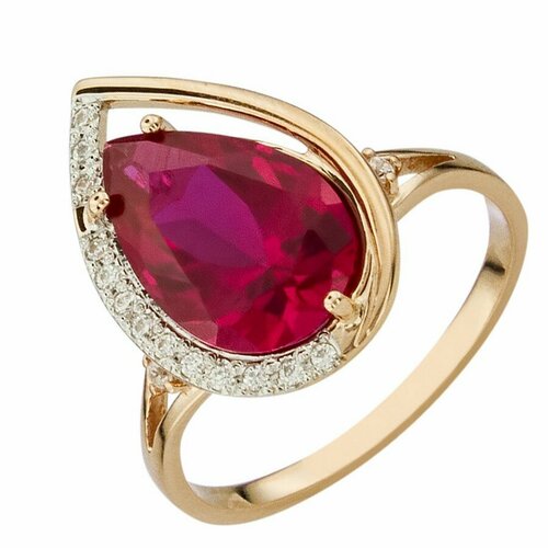 фото Кольцо aloris, красное золото, 585 проба, рубин, размер 19.5 aloris jewelry