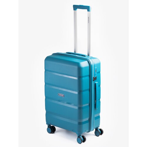 фото Чемодан mironpan, 60 л, размер m, голубой, бирюзовый