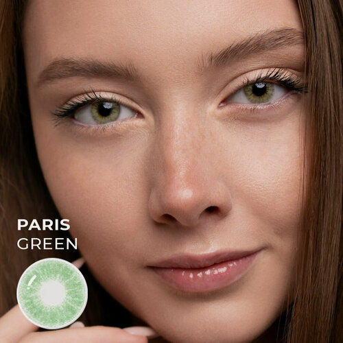 Изображение товара Цветные контактные линзы URBAN LAYER ru Paris Green -3.0, 2шт