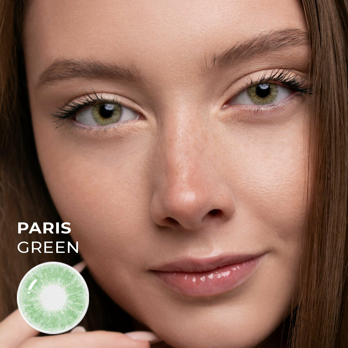 Цветные контактные линзы URBAN LAYER ru Paris Green -2.0, 2шт