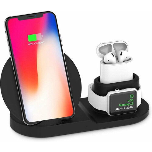 Беспроводная зарядная станция 3 в 1 для Apple iPhone, Apple Watch, Airpods