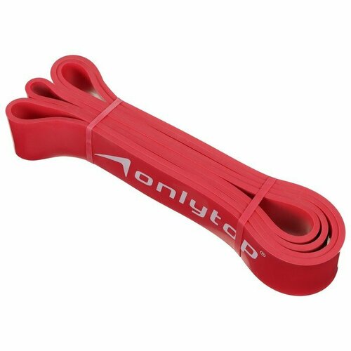 Эспандер ленточный многофункциональный ONLYTOP 208х44х05 см 17-54 кг цвет красный комплект из 2 шт 3177₽