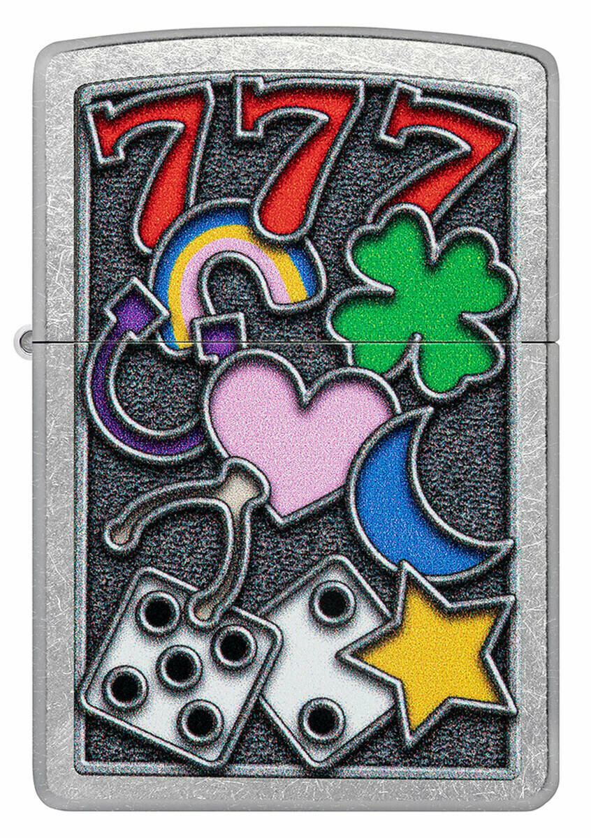 Зажигалка бензиновая Zippo 48682 All Luck - фотография № 6