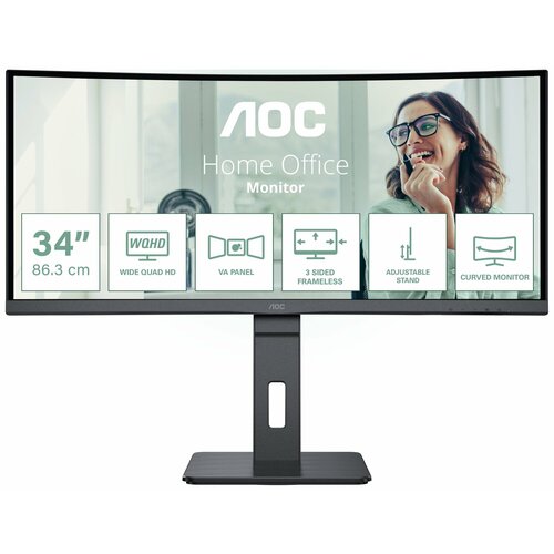 Монитор AOC 343440x1440 AOC CU34P3CV матрица VA Матовая Встроенные колонки Регулировка высоты 6207600₽