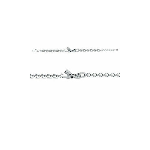 фото Браслет diamant online, серебро, 925 проба, фианит, длина 17 см.