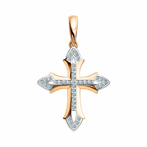 фото Подвеска diamant online, золото, 585 проба, фианит