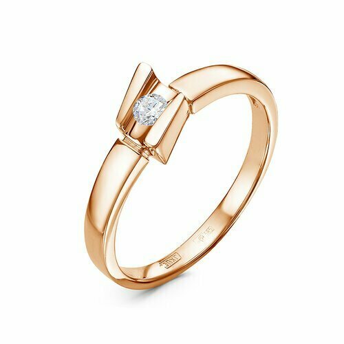 фото Кольцо diamant online, золото, 585 проба, бриллиант, размер 17, прозрачный