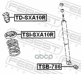 Отбойник заднего амортизатора febest td-sxa10r