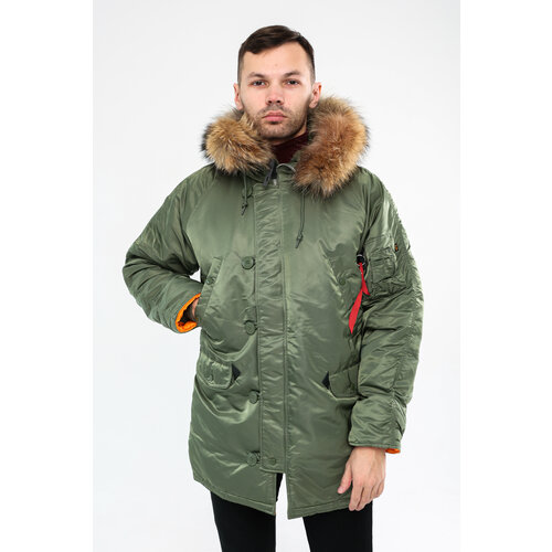 Аляска ALPHA INDUSTRIES, размер L, зеленый