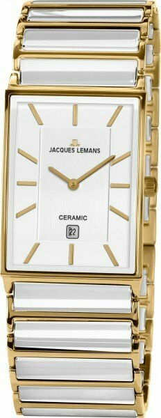 Наручные часы JACQUES LEMANS Наручные Часы Jacques Lemans 1-1593F, белый, золотой