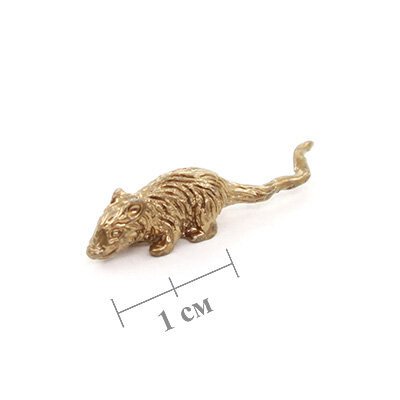 фото Фигурка кошельковая мышь, латунь