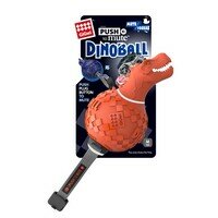 Игрушка Гигви для собак Dinoball Динозавр с отключаемой пищалкой Оранжевый 13 см