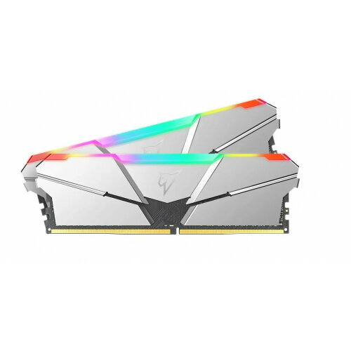 Оперативная память DDR4 Netac Shadow 16Gb 8Gbx2 3200Mhz PC25600 RGB CL14 135V Silver с радиатором NTSRD4P32DP-16S 724500₽